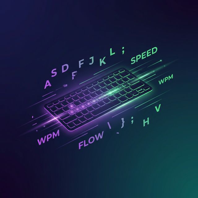 Person touch typing on a keyboard with proper finger placement