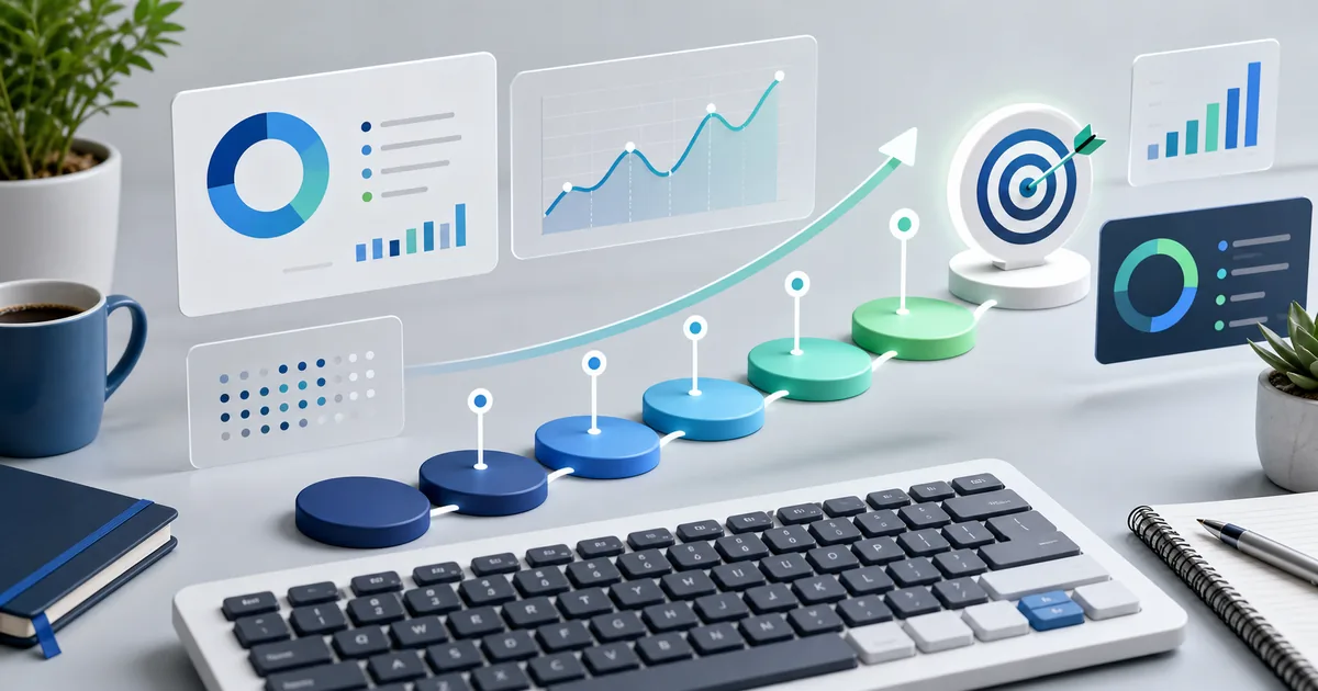 Typing speed goal chart with keyboard analytics